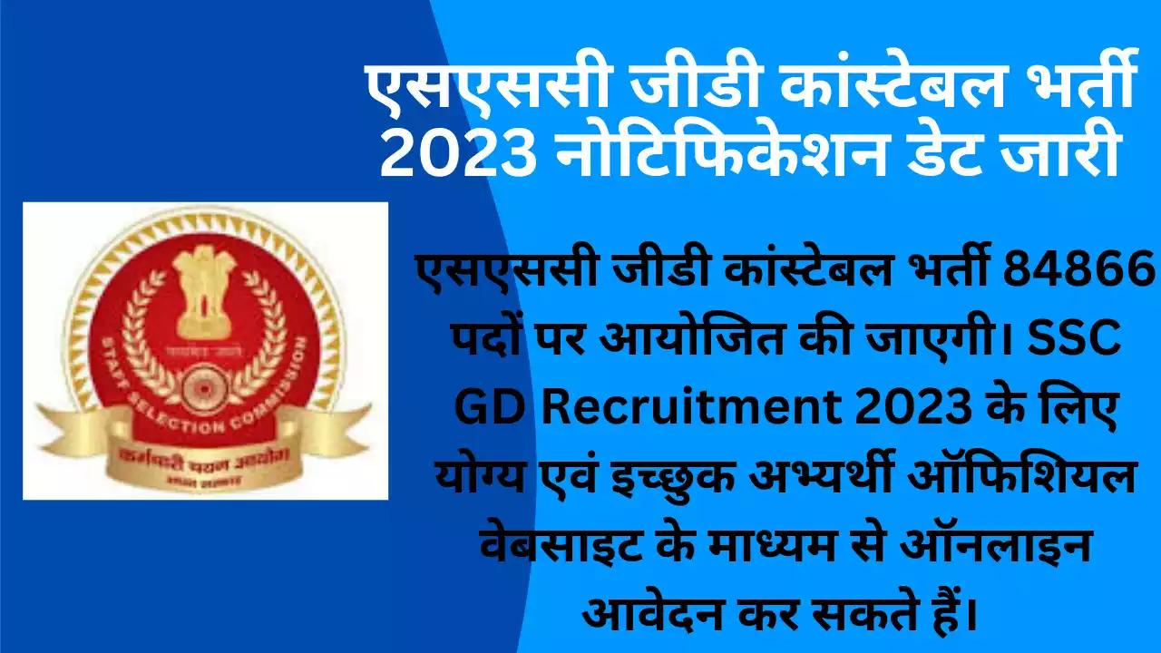 SSC GD Recruitment 2024 Notification
